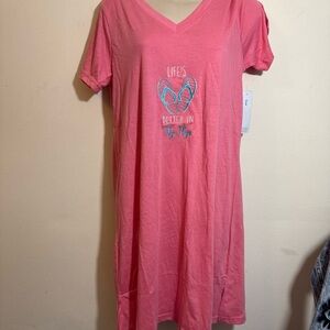 Sleep & Co Relaxed Pink Short Sleeve Tee Graphic Sz L NWT